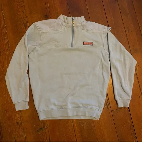 Vineyard Vines Men’s XS Quarter-Zip Pullover Sweatshirt Light Blue - Picture 1 of 8
